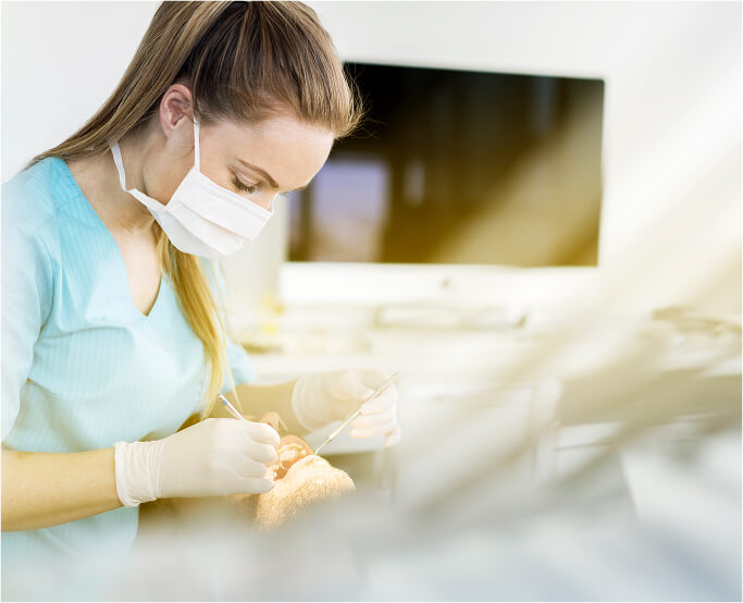 dentist working on patient