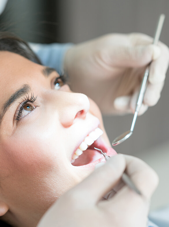 dental patient receiving an exam