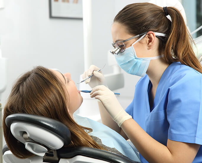 dental exam in progress